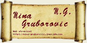 Mina Gruborović vizit kartica